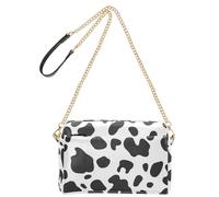 Shoulder Bags for Women Vegan Leather Waterproof Crossbody Bags White Black Cow Leopard Print Shoulder Bags