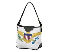 Shoulder Bags Ladies Purses Clutch Tote Detachable Straps for Travel Work Gym, Us Virgin Islands Flag, One Size