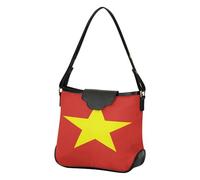 Shoulder Bags Ladies Purses Clutch Tote Detachable Straps for Travel Work Gym, Vietnam Flag, One Size