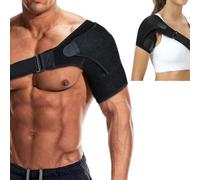 Shoulder Brace, Rotator Cuff Support Brace and Arm Sling for Pain Relief, Adjustable Compression Support Sleeve to Preventing Strains and Dislocation, Fits Left and Right Arm, Men & Women