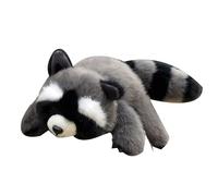 Shoulder Buddy Raccoon Plush Toy Cute Small Grey Stuffed Animal Soft Cuddly Pal with Secure Fit for Kids Gift