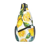 Shoulder Crossbody Bag Colorful Le-Mon Summer Fruit Lightweight Chest Pack Casual Chest Backpack for Hiking Travel Boys