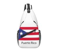 Shoulder Crossbody Bag Cute Puerto Rico Flag Unisex Shoulder Chest Bags Anti Theft Backpacks For Sports Camping Cycling 19X39Cm