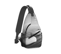 Shoulder Crossbody Bag Grey Zen Stones Picture Lightweight Daypack Multipurpose Chest Backpack for Hiking Camping Women