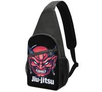 Shoulder Crossbody Bag Japanese Demon Oni Mask Kabuki Jiu-Jitsu Casual Shoulder Chest Bags Lightweight Chest Backpack For Men Travel Women 19X39Cm