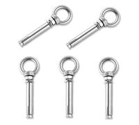 Shoulder Eye Bolts, Heavy Duty Eyebolts 304 Stainless Steel Wall Concrete Anchors Screw Expansion Bolts with Nuts Eye Hooks Fastener for Ceiling Concrete Masonry (5/16inch(M8)-5PCS)