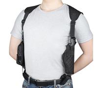 Shoulder Holster for Glock 17 19, Underarm Adjustable Holsters with Pistol Holder and Magazine Holders, Nylon Black One Size