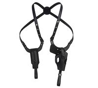 Shoulder Holster,Vertical Gun Holster for Most Kinds of Pistols Leather Shoulder Holster Fit for Glock 17, 22, 31, Sig P220, P226, P227, and Full Sized 1911's (Black)…