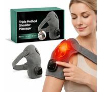 Shoulder Massager - 2-in-1 Heated Shoulder Massager Portable Brace with 5 Heat Level&3 Vibration Modes, 5000mAh Battery for Neck and Trap Relief, Fits Left or Right (A1)