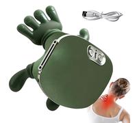 Shoulder Massager Device - Rechargeable Electric Unit, Two Mode Heat Function, Ergonomic Comfortable Design, Lightweight Portable Build | Ideal For Travel Exercise Daily Routine Bedtime Study Long Dri