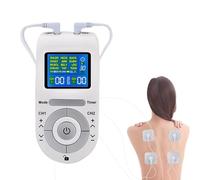 Shoulder Massager, Pulse Body Device, Muscle Relax Tool, LCD Display Panel, Multiple Intensity Modes, Travel Post Workout Home Use, Compact Size White 1 Piece 100-250us