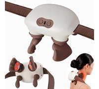 Shoulder Massager with Heat Shiatsu Neck and Back Massager Rechargeable Deep Tissue Kneading Massage Pillow for Dad Mom Fatigue Relief Relax Muscle