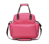 Shoulder Mummy Bag Multi-Function Baby Reclining Diaper Bag Maternal and Child Out Bag Red