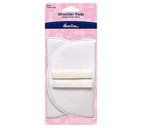 Hemline Shoulder Pads Set-In Small 14 x 9 cm White