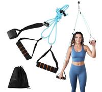 Shoulder Pulley Over The Door, Overhead Shoulder Pulley Arm Exercise Equipment Arm Rehabilitation Over Head Pulle-y System for Recovery, Flexibility Stretching, Increase Mobility(Color:Black+Blue)