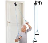 Shoulder Pulley, Over The Door Rehab Exercise for Physical Therapy, Metal Bracket, Adjustable Rope, 360° Rotation, Upper Limb Training for Injury Recovery, Stretching