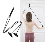 Shoulder Pulley, Shoulder Exercise Pulley, Multi-Use Pulleys for Shoulder Rehab Over Door, Rotator Cuff Exerciser, Over The Door Exercise Pulley for Injury Rehab, Recovery, Stretching (Black)