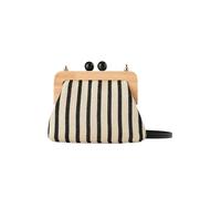 Shoulder Purse Canvas Lightweight Retro Wallet Women’s Crossbody Kiss Lock Bag