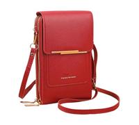Shoulder Shoulder Bag, Touchscreen Compatible Bag with Card Slot, Faux Leather Zip, Mobile Phone Pockets for Women with Card Slot, for Passport, Smartphone, Lipstick, Money, Travel, Shopping, Lady Mu