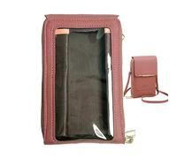 Shoulder Sling Bag | Small Fashionable Zipper Pouch,Touchscreen PU leather Phone Bag with Card Slot - for Passport Key Lipstick Money Mother Girlfriend Travel Shopping