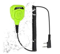 Shoulder Speaker Mic for Ham Radios Compatible with Baofeng UV-5R, BF-F8HP, UV-5G Plus, AR-152, UV-K5, and More. PTT Button, Clear Audio (Green)