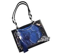 Shoulder Strap Designer Shoulder Bags - Women Bag Black Big Woman Bags | Transparent Window, Generous Capacity, Ideal Accessory For Weekends, Beach Vacations And, Black and Blue, Consulte la