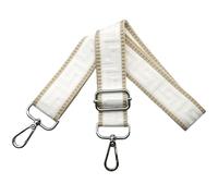 Shoulder Strap for Bag Adjustable Bag Straps Wide 3.8 cm with Silver Buckle, Handbags Straps Replacement for Women Crossbody Accessory, Khaki/White, K41