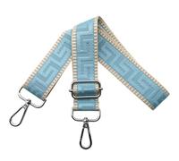 Shoulder Strap for Bag Adjustable Bag Straps Wide 3.8 cm with Silver Buckle, Handbags Straps Replacement for Women Crossbody Accessory, Khaki/Light blue, K35