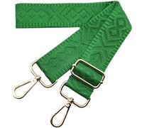 Shoulder Strap for Bag Wide Strap Shoulder Bag, 3.8 cm Adjustable Crossbody Handbag with Gold Buckle for Women DIY Crossbody Accessories Emerald Green 25