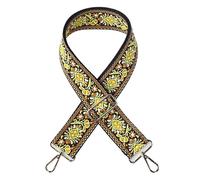 Shoulder Strap For Bags 1 Piece 2.0inch Wide Adjustable Handbag Strap Purse Replacement Crossbody Shoulder Flora Jacquarded Going Out(Chartreuse)