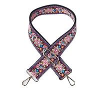 Shoulder Strap For Bags 1 Piece 2.0inch Wide Adjustable Handbag Strap Purse Replacement Crossbody Shoulder Flora Jacquarded Going Out(Fusia)