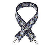 Shoulder Strap For Bags 1 Piece 2.0inch Wide Adjustable Handbag Strap Purse Replacement Crossbody Shoulder Flora Jacquarded Going Out(Blue)