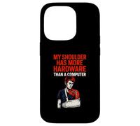 Shoulder Surgery More Hardware Fun Mens Surgery Patient Case for iPhone 14 Pro