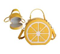 Shoulder Tote Bag - Women PU Shoulder Purse, Lemon Slice Shaped Tote, Large Capacity Easy Access Chain Strap | For Lipsticks Wallet Comb Sunglasses Dating Music Festival College Party Birthday