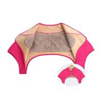 Shoulder Warmers Thickened Women Men,Wearable Double Shoulder Support Brace,Collared/Collarless,Winter Warm Soft Shoulder Wrap Protector for Pain Relief(Rose Red B,Large)