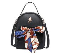 Shoulders Messenger Backpack Purse Letter Bag Phone Mobile Fashion Women Small Bag Backpack with Hidden Compartment (Black, One Size)