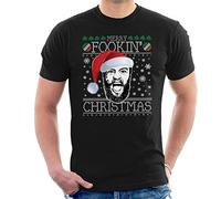 Shout Merry Fookin Christmas Conor McGregor Knit Men's T-Shirt Black