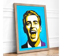 Shout of Joy Pop Art Framed Wall Art Print A3 Oak