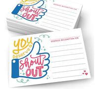 Shout Out Appreciation Recognition Reward Cards For School or Work Bulletin Board(50 Pack), for Students, Teachers, Staff Appreciation, Office Staff, Coworkers, Team Building Office Morale Booster