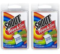 Shout Stain Remover Wipes, Travel Size - 4 ct - 2 pk by Shout
