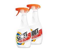 Shout Triple-Acting Stain Removing Spray 500ml Pack of 2 Advanced Laundry Stain Remover for All Fabrics | Spray Bottle