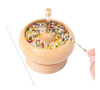 Shoutao Wooden Bead Spinner, DIY Jewelry Making Kit, Easy to Use, High Beading Efficiency, Adults, Unisex, Wood Color, Non-Foldable