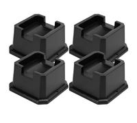 shouwuhho Bed Risers 2 inch, Furniture Risers Elevation in Heights 2 Inch Heavy Duty, Bed Lift Risers for Caster Wheels or Posts of Bed Table Couch, Support up to 6000 lbs, Black, 4 Pack