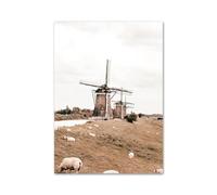 SHOUXI Art Poster Decor Unframed Autumn Scape Yak Horse Zebra Wheat Posters Print Wall Art Aesthetics Canvas Painting For Living Room Modern Home Decor(E,50x70cm)