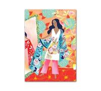SHOUXI Art Poster Decor Unframed Canvas Painting Abstract Girl Flower Church Cat Wall Art Nordic Posters And Prints Wall Pictures(A,40X50cm)