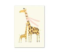 SHOUXI Art Poster Decor Unframed Canvas Painting Boho Tiger Giraffe Owl Insect Educational Wall Art Nordic Posters And Prints Wall Picture Baby Kids Room Decor(A,40x60cm)