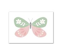 SHOUXI Art Poster Decor Unframed Canvas Painting Prints Cartoon Pastel Sun Rainbow Daisy Butterfly Growth Quotes Wall ArtPosters Nordic Pictures Kids Room Decor(E,50x70cm)