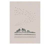 SHOUXI Art Poster Decor Unframed Jesus Feed The 5000 Look At The Birds Print Posters Minimalist Modern Canvas Painting For Living Room Home Wall Art Decor(C,40x60cm)