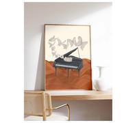 SHOUXI Art Poster Decor Unframed Nordic Modern Abstract Canvas Poster No Frame Music Imagination Wall Art Piano Keys For Musician Home Decor(H,40x60cm)