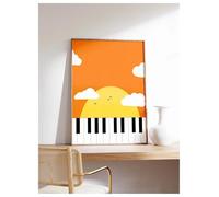 SHOUXI Art Poster Decor Unframed Nordic Modern Abstract Canvas Poster No Frame Music Imagination Wall Art Piano Keys For Musician Home Decor(E,30x40cm)